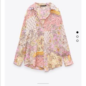 Satin Zara Blouse Size: Medium